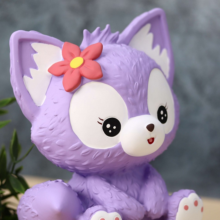 Копилка "Flower fox", purple