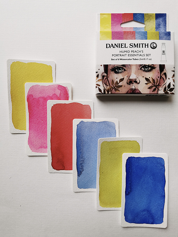 Набор акварели Daniel Smith "Humid Peach's Portrait Essential set", в тубах 6 цв*5 мл