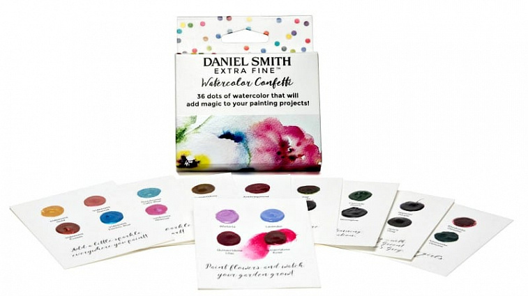 Набор маленьких цветовых карт Daniel Smith "Watercolor confetti" 36 цветов