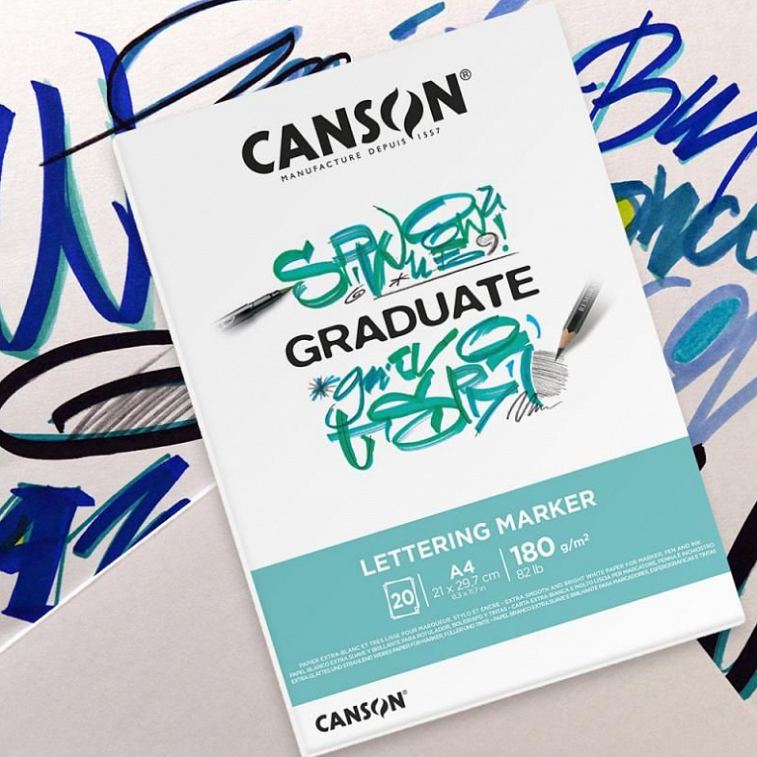 Альбом-склейка для маркеров Canson "Graduate LETTERING MARKER" A4 20 л 180 г